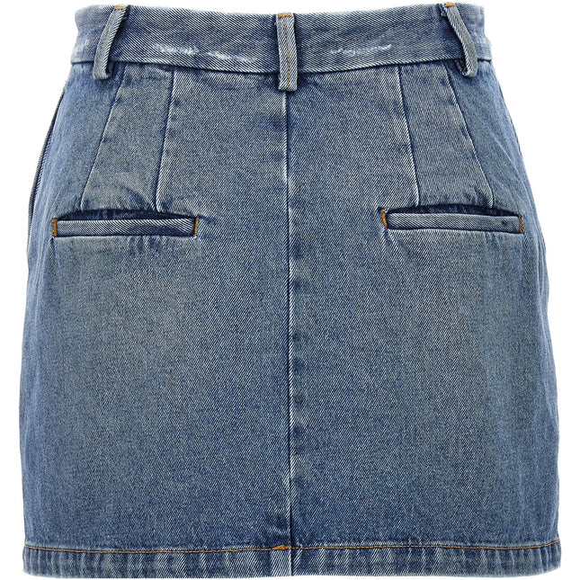 Armarium Blue Cotton Long Skirt