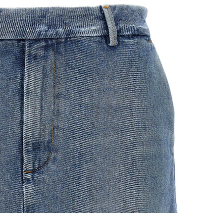 Armarium Blue Cotton Long Skirt