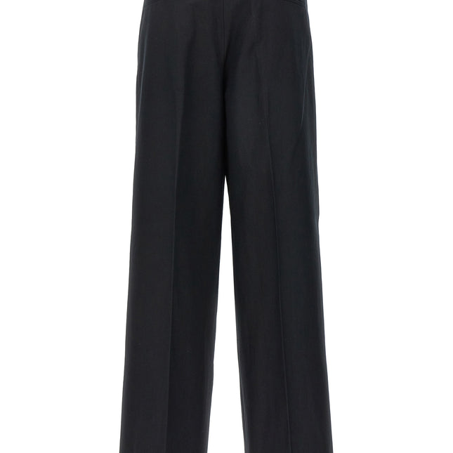 Armarium Black Cotton Casual Pants