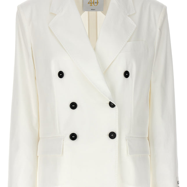 Moschino White Cotton Blazer