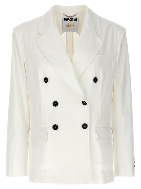 Moschino White Cotton Blazer