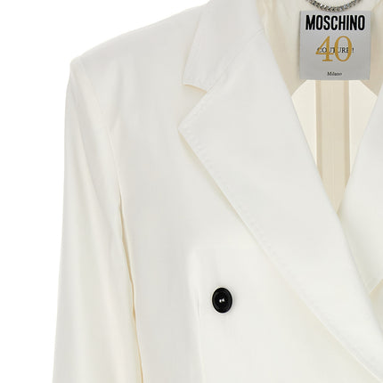 Moschino White Cotton Blazer