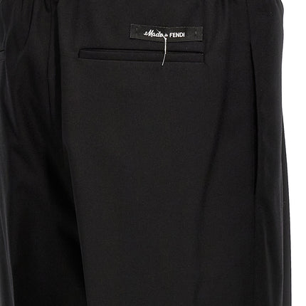 Fendi Black Virgin Wool Dress Pants