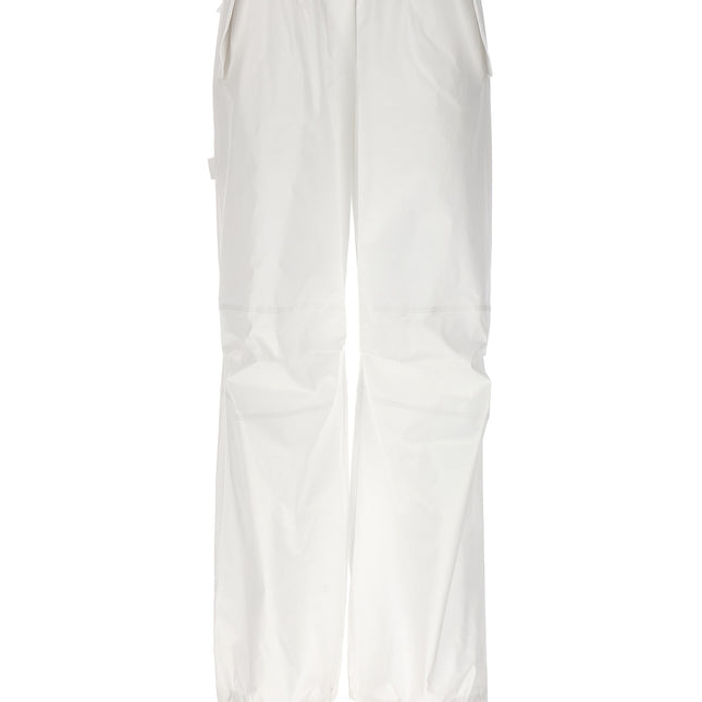 NUDE White Cotton Cargo Pants