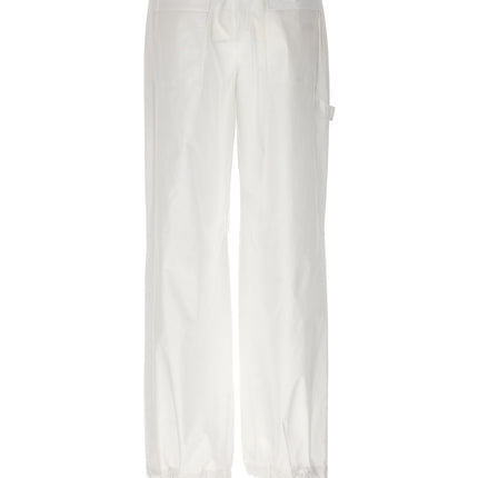 NUDE White Cotton Cargo Pants
