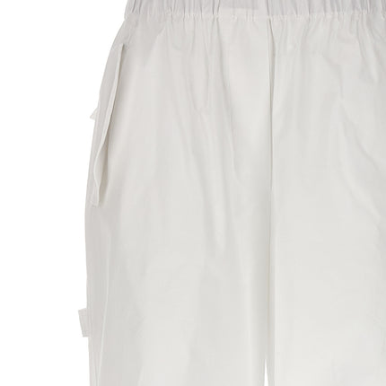 NUDE White Cotton Cargo Pants