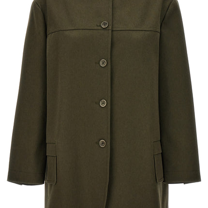Max Mara Bicolor Cotton Full-Length Jacket