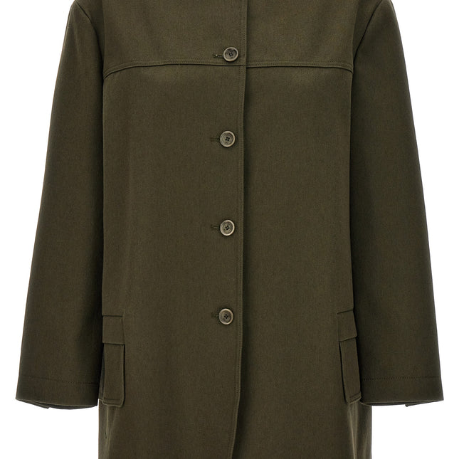 Max Mara Bicolor Cotton Full-Length Jacket