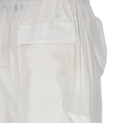 NUDE White Cotton Cargo Pants