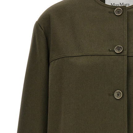 Max Mara Bicolor Cotton Full-Length Jacket
