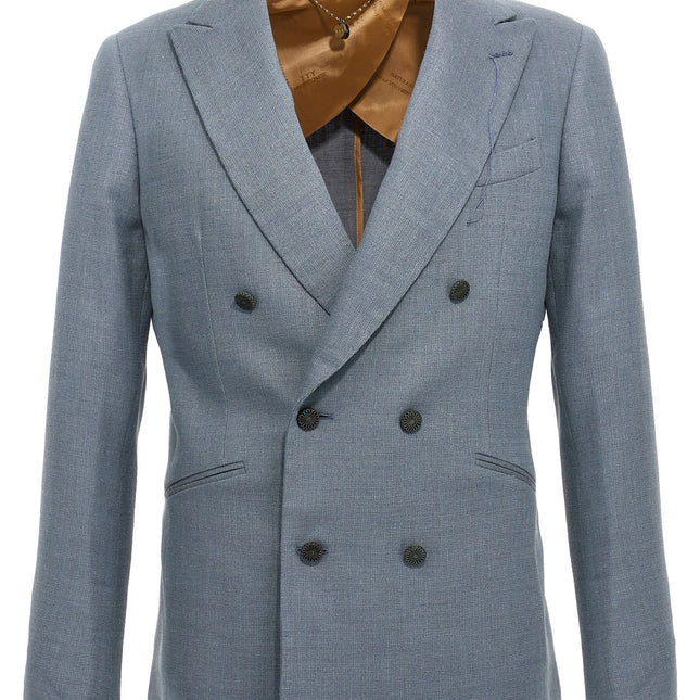 MAURIZIO MIRI Blue Silk Blazer