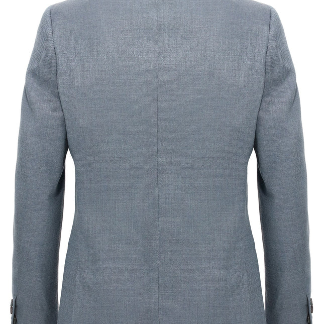 MAURIZIO MIRI Blue Silk Blazer