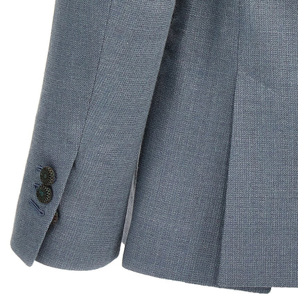 MAURIZIO MIRI Blue Silk Blazer