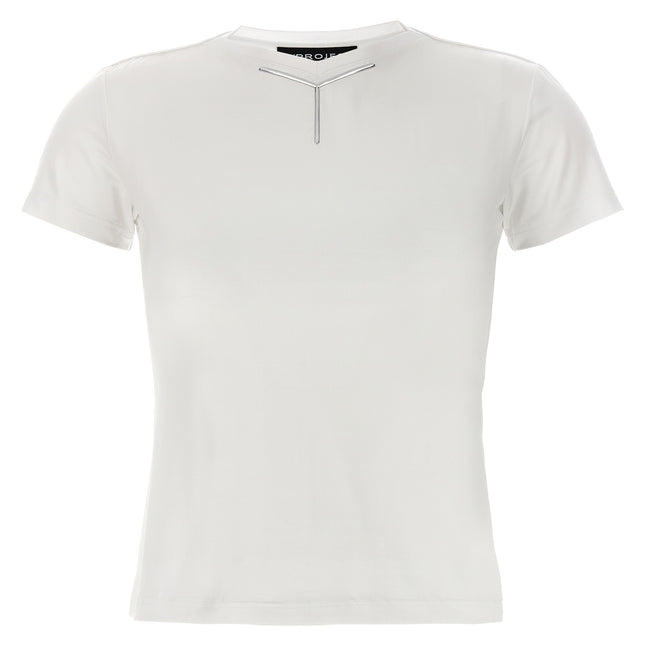 Y/PROJECT White Viscose T-Shirt