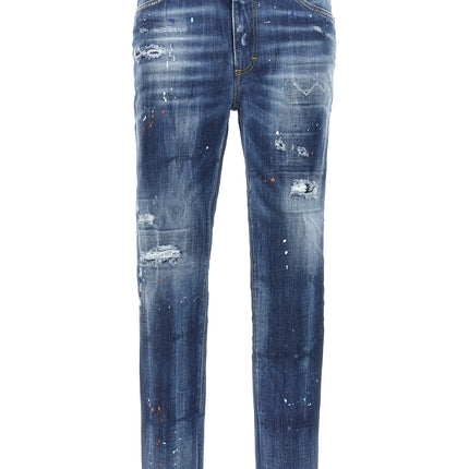 Dsquared² Blue Cotton High-Waisted Jean
