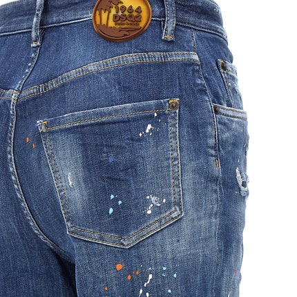 Dsquared² Blue Cotton High-Waisted Jean