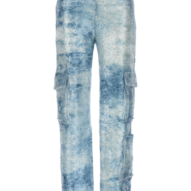 LE TWINS Blue Polyester Cargo Pants