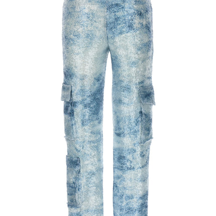 LE TWINS Blue Polyester Cargo Pants