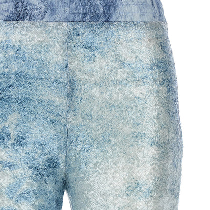 LE TWINS Blue Polyester Cargo Pants