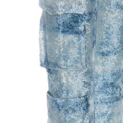 LE TWINS Blue Polyester Cargo Pants