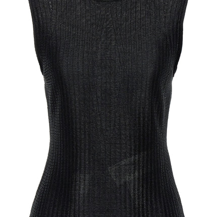 Alexander McQueen Black Viscose Sleeveles T-Shirt