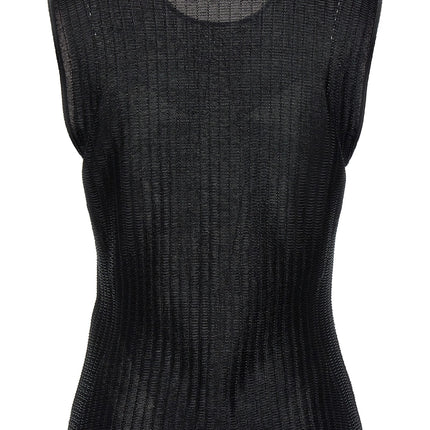 Alexander McQueen Black Viscose Sleeveles T-Shirt