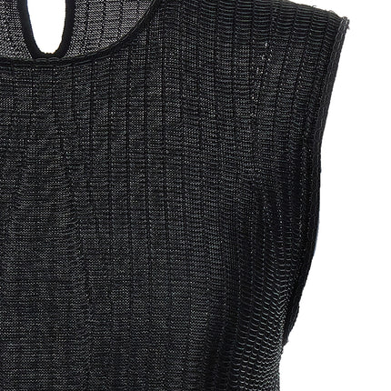 Alexander McQueen Black Viscose Sleeveles T-Shirt