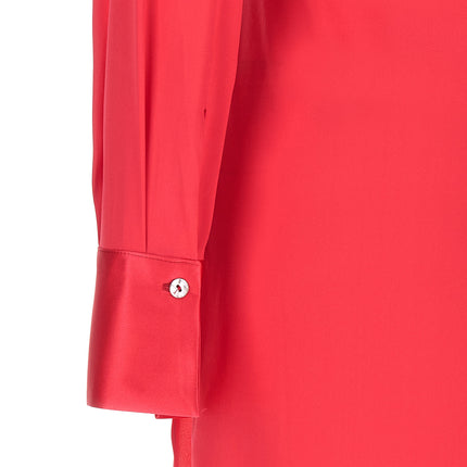 LE TWINS Fuchsia Silk Long Dress