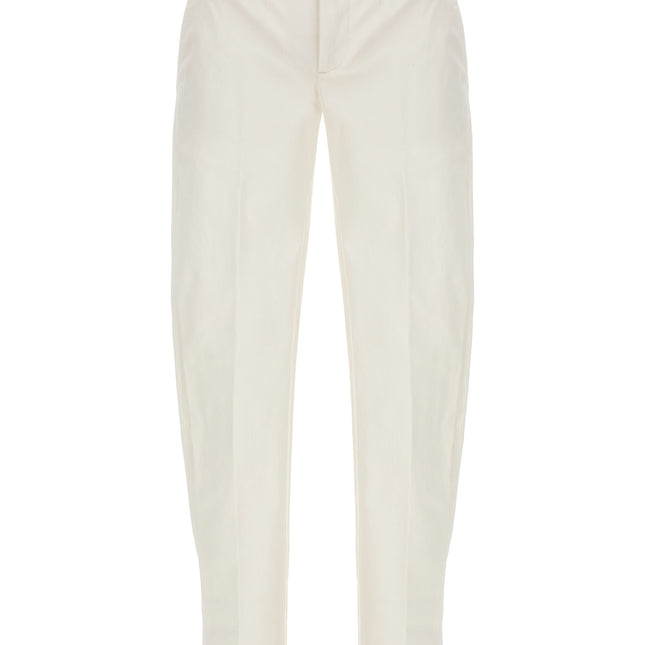 Department 5 White Cotton Casual Pants