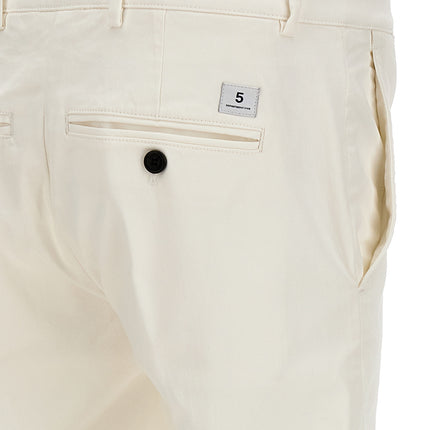 Department 5 White Cotton Casual Pants