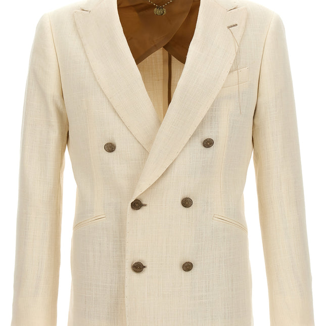 MAURIZIO MIRI White Silk Blazer