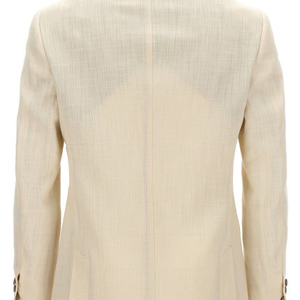 MAURIZIO MIRI White Silk Blazer