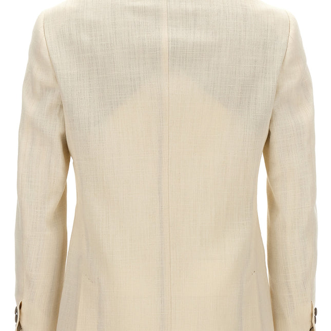 MAURIZIO MIRI White Silk Blazer