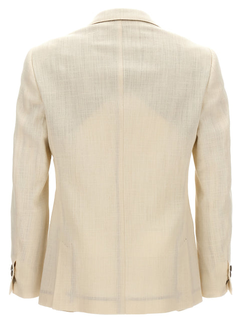 MAURIZIO MIRI White Silk Blazer