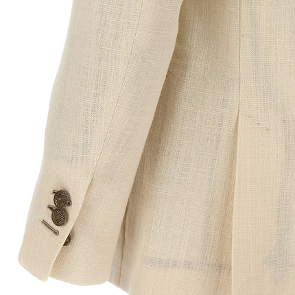 MAURIZIO MIRI White Silk Blazer