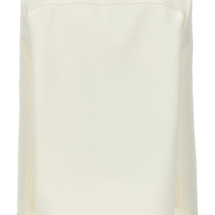 Sportmax White Polyester Full-Length Jacket