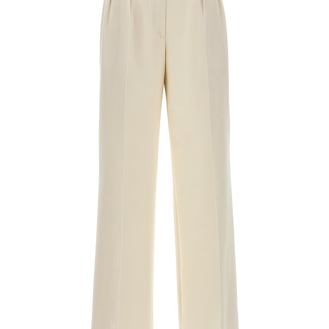 Kiton White Virgin Wool Casual Pants