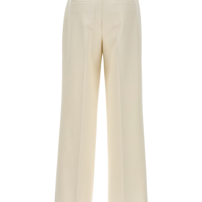 Kiton White Virgin Wool Casual Pants