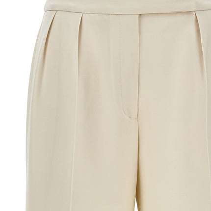 Kiton White Virgin Wool Casual Pants