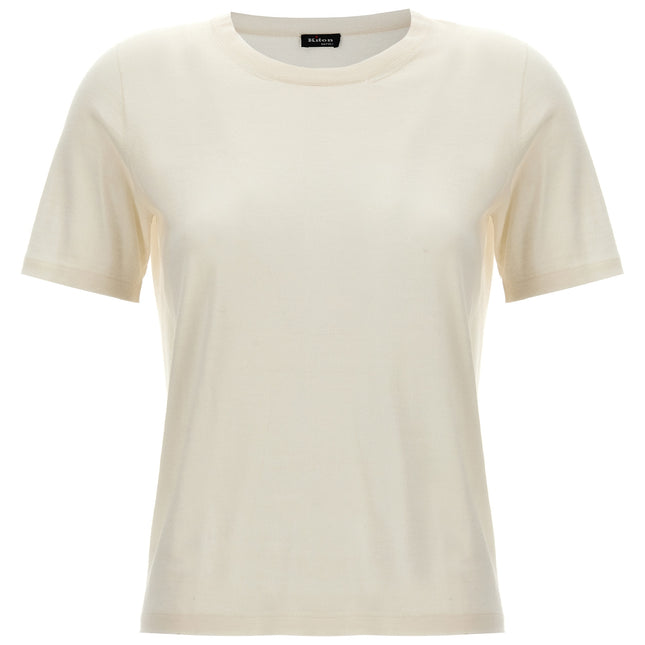 Kiton White Cashmere T-Shirt