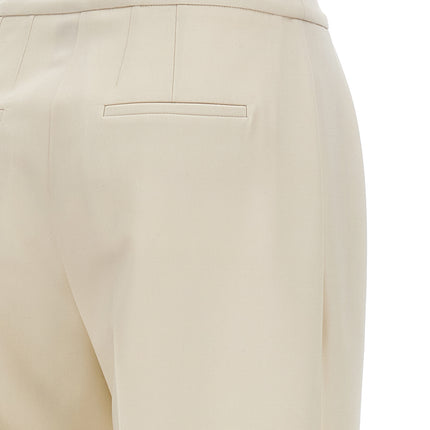 Kiton White Virgin Wool Casual Pants