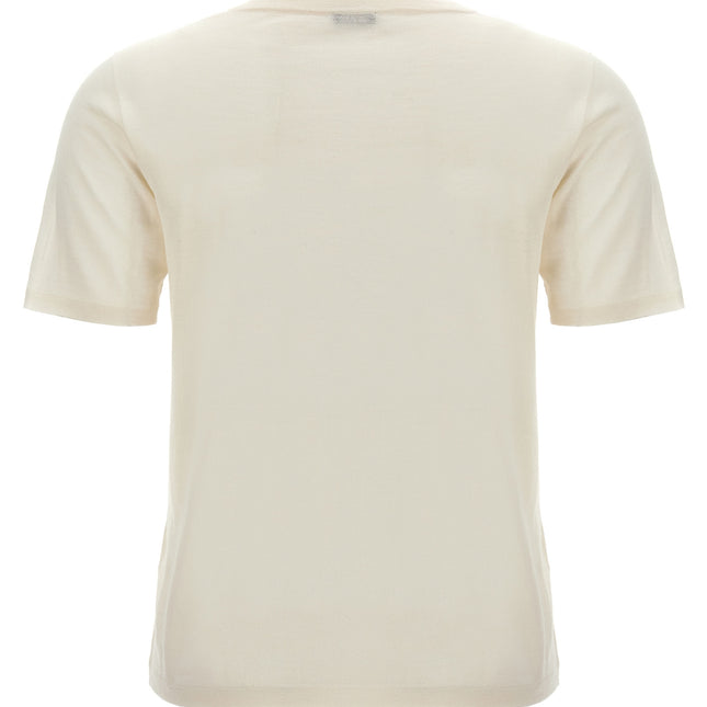 Kiton White Cashmere T-Shirt