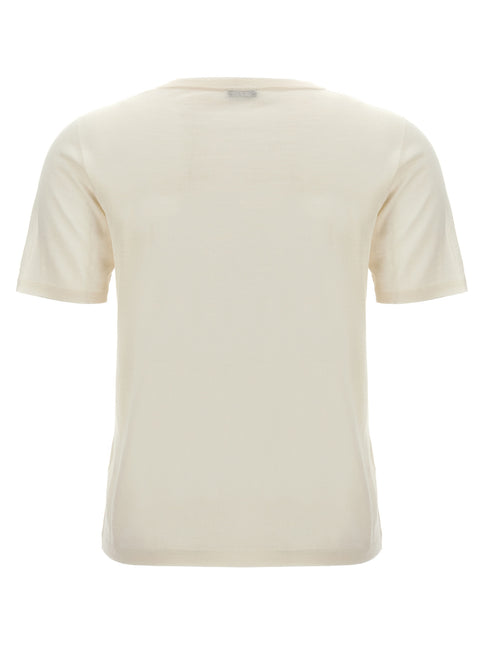 Kiton White Cashmere T-Shirt