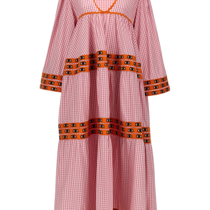 Flora Sardalos Multicolor Cotton Long Dress