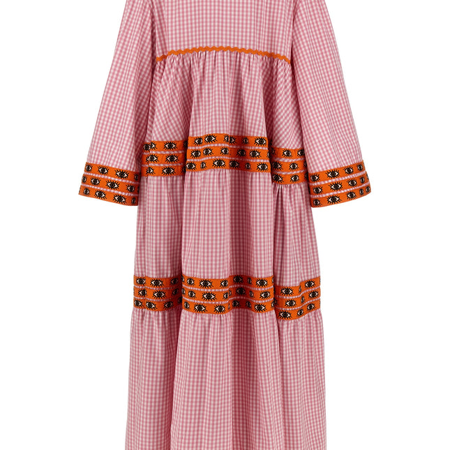 Flora Sardalos Multicolor Cotton Long Dress