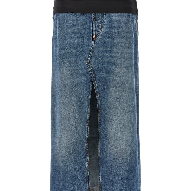 Stella McCartney Blue Cotton Mini Skirt
