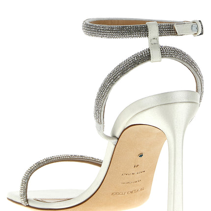 Sergio Rossi White Goatskin Stiletto Heel Sandals