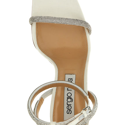Sergio Rossi White Goatskin Stiletto Heel Sandals
