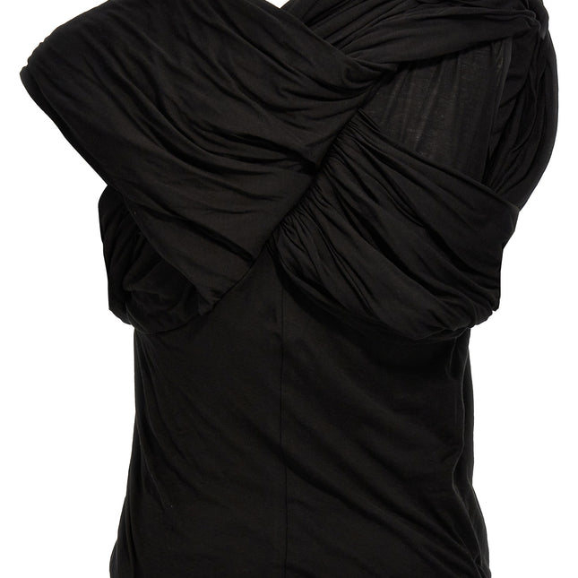 Rick Owens Black Cotton Tank Tops