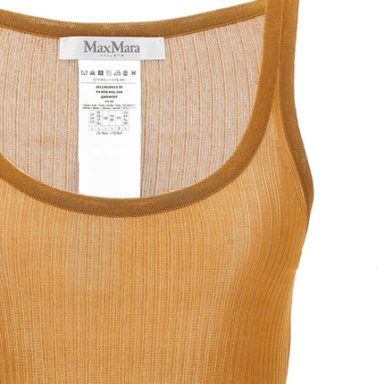Max Mara Beige Silk Tank Tops
